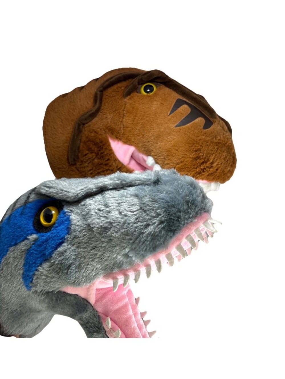 Cute Plush Hanging Dinosaur Animal 12” Head Wall Mount Kids Room Art Lot of 2